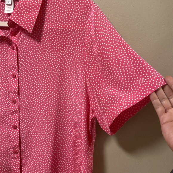 Pendleton Vintage Pink & White Polka Dot Skirt & Short Sleeve Blouse Set - Picture 4 of 15